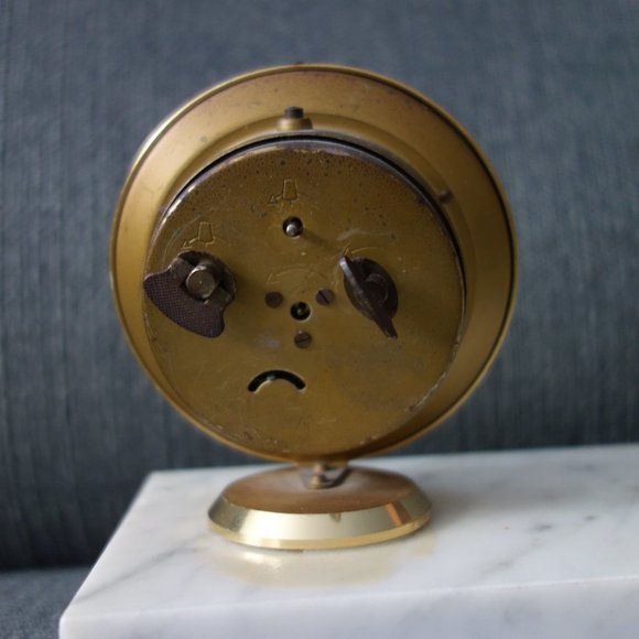 Vintage Ruhla Clock Made in Germany on base with German Figurine - Picture 4 of 16